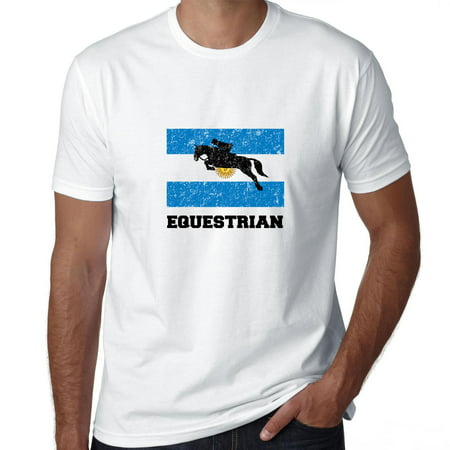 Argentina Olympic - Equestrian - Flag - Silhouette Men's T-Shirt