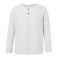 thumbnail image 4 of ZZHZGZ Fourth of July Mens V Neck Shirts Mens Summer Linen Shirt Long Sleeve T Shirt Button Casual Beach Shirt Fourth of July Slim White Dress Shirt for Men Xl, 4 of 4