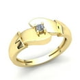 thumbnail image 1 of Natural 0.6carat Round Cut Diamond Mens Fancy Solitaire Anniversary Engagement Ring Solid 14K Rose, White or Yellow Gold IJ SI2, 1 of 3