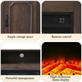 thumbnail image 6 of CBJCBJ Medieval TV Stand for TVs up to 65'', Entertainment Center with 22.8'' Electric Fireplace, Brown, 6 of 10