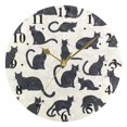 thumbnail image 5 of Cat Silhouettes Black 10 inch Wall Clocks Non Ticking Easy to Read Battery Decorative for Home Bathroom Kitchen Bedroom Living Room, 5 of 8