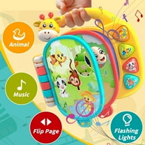 Giraffe Baby Musical Books For Toddlers 1-3 Baby Musical Toys With Lights & Sounds Handle Infant Toys For Babies 6-12 Months