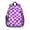 Purple and White, variant on Green and Black Checkered Pattern Backpack for School, Cute School Bag with Adjustable Shoulder Straps and Padded Back, 15"x11.42"x5.5"