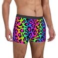 thumbnail image 5 of Men's Boxer Briefs, Rainbow leopard bright Soft Comfy Mens Underwear Boxer Briefs Breathable With Widen Waist, 5 of 7