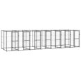 thumbnail image 1 of vidaXL Outdoor Dog Kennel Steel 16.94 m², 1 of 4