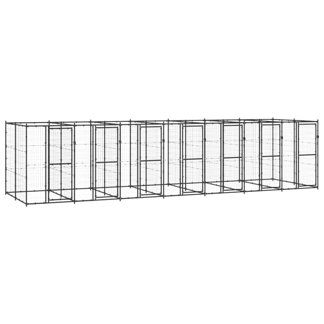 vidaXL Niche pour Chien Extérieure en Acier 16.94 M2