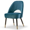 thumbnail image 3 of Set of 2 Alora Retro Modern Caramel Brown Arm Chair with Black Steel Legs, 3 of 9