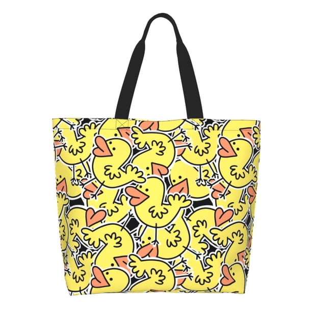 Balery Ducks Bolsa Tote Estilo Estético con Cremalleras, Bolsa de Hombro, Bolsa de Compras Grande y Plegable