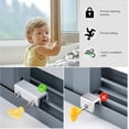 thumbnail image 4 of Window Locks, 4 Sets Sliding Security Window Lock with Key for Vertical & Horizontal Sliding Windows & Sliding Doors, Adjustable Window Locks Security Window Stoppers for Patio Bedroom Home and Office, 4 of 5