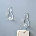 thumbnail image 6 of RUISINERY Cats Shaped Hooks Strong Adhesive Door Hanger Wall Mount Organizers Holder Decorative Space Saving, 6 of 7