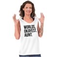 thumbnail image 4 of Worlds Okayest Aunt Niece Nephew Cute Womens Plus Size Graphic Tank Top Brisco Brands 3X, 4 of 5