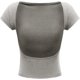 thumbnail image 1 of playera corta de manga casquillo sin espalda para mujer, cuello barco, corte ajustado Gris claro CH Gris claro CH Xishao ropa, 1 of 2