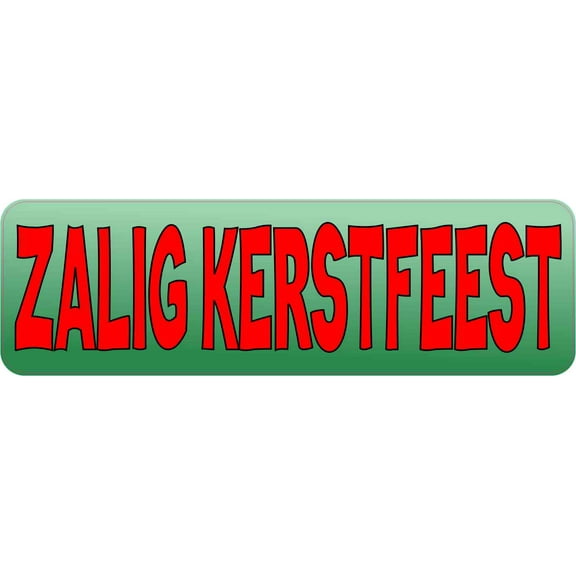 10in x 3in Dutch Zalig Kerstfeest Magnet Merry Christmas Holiday Magnets