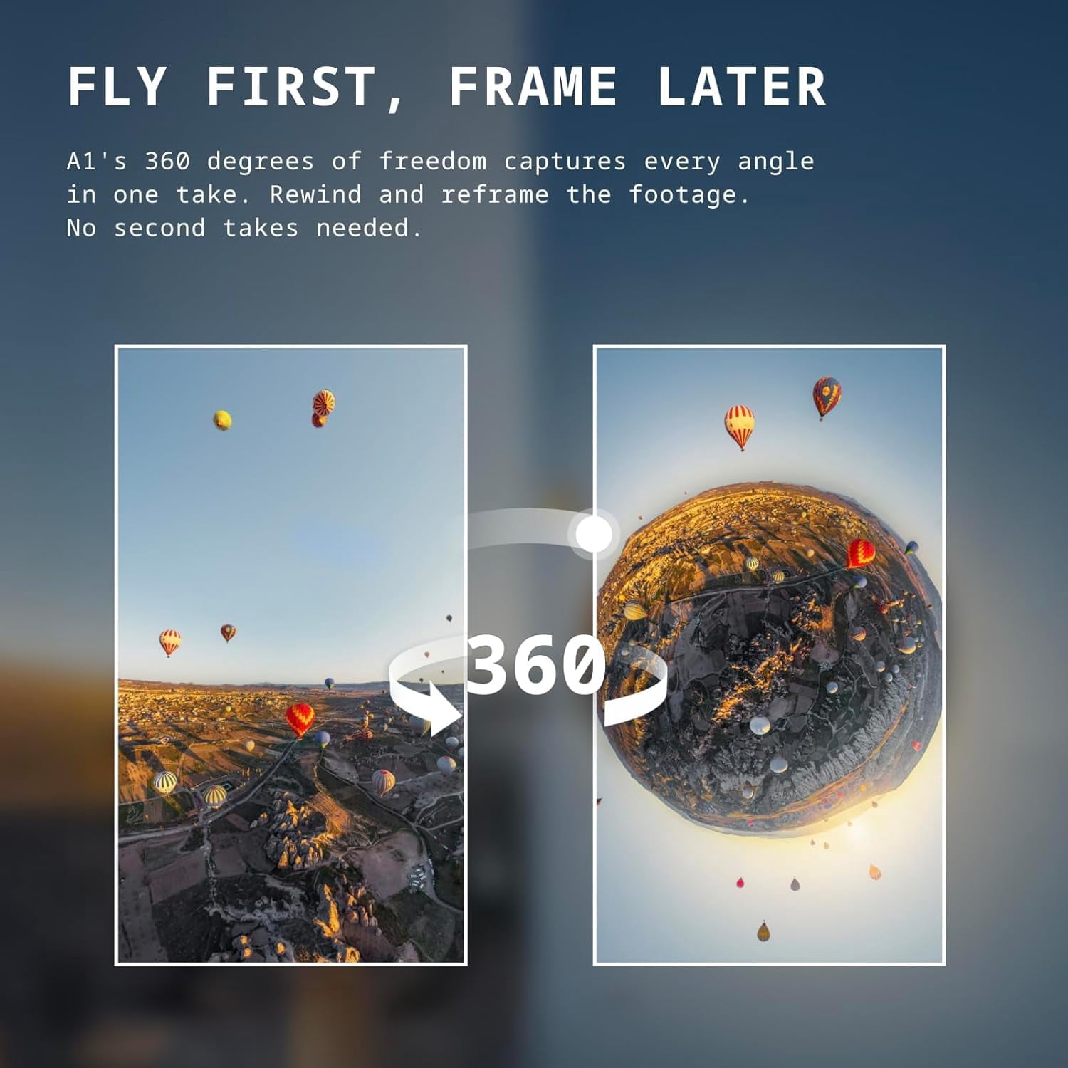 Antigravity A1 8K 360 Drone Standard Bundle | AI Tracking, Obstacle Avoidance, 249g Foldable, Auto Return, 10km Transmission (DE001-01) + 64GB Card + Sling Backpack + Landing Pad + More (27pc Bundle)