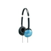 JVC HA-S150-A - Headphones - full size - wired - blue - for Apple iPhone 3G, 3GS; iPod nano (3G); iPod shuffle (3G)