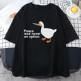 thumbnail image 3 of Camiseta divertida con estampado de La Paz sarcástica, camiseta bonita e interesante con cuello redondo, Top holgado, 3 of 4