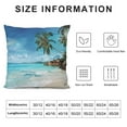 thumbnail image 5 of Orinice Palm Trees Beach Blue Sky Graphic Decorative Cushion Cover 22x22in, 5 of 5