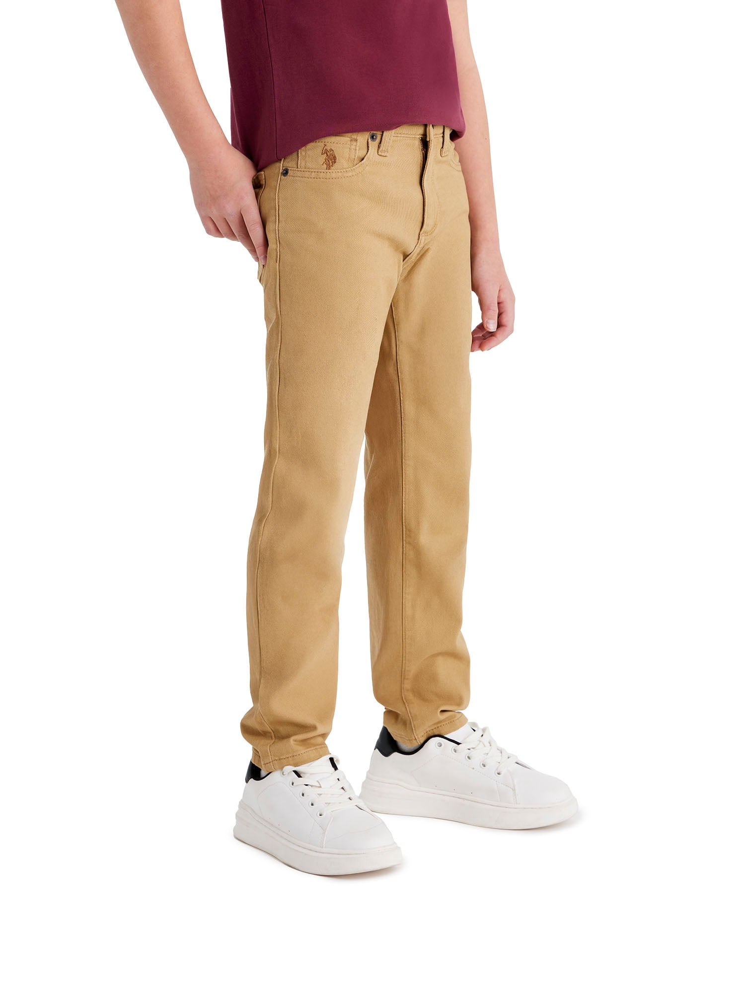 U.S. Polo Assn. Boys Stretch Twill 5-Pocket Straight Fit