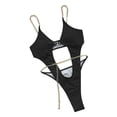 thumbnail image 6 of Wdgfv One Piece Swimsuit for Women Criss Cross Halter Neck Swimwear Cut Out Bathing Suit Thong 1 Piece Swimsuit, 6 of 8