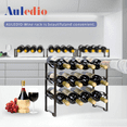 thumbnail image 6 of Auledio 3-Tier Stackable Wine Rack, Metal Bottle Organizer, Small Wine Storage Holder Wine Shelf Freestanding Hold 12 Bottles for Kitchen Countertop Pantry Cabinet, Bronze, 6 of 7