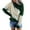 Dark Green, variant on Women Tie Dyed Printed Hooded Drawstring Pockets Color Block Sweatshirt