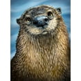 thumbnail image 2 of LaMontagne, Patrick 12x14 White Modern Wood Framed Museum Art Print Titled - River Otter, 2 of 4