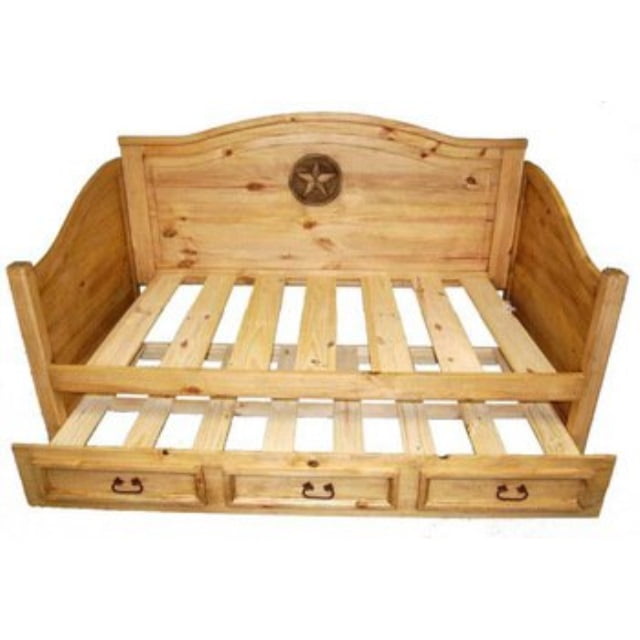 Twin Rustic Western Trundle Daybed With Star Walmart Com