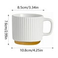 thumbnail image 4 of Stackable Vertical Texture Ceramic Coffee Mug – Easy-Storage Design for Home & Daily Use, 4 of 9
