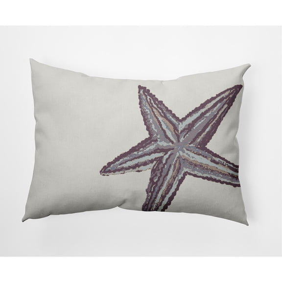 E by Design Large Starfish Nautical Indoor/Outdoor Lumbar Throw Pillow