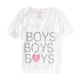 thumbnail image 2 of Aeropostale - Playera gráfica con diseño de corazón apilado para mujer, color blanco, XS, 2 of 2