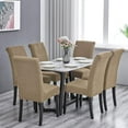thumbnail image 2 of Stretch Chair Covers for Dining Room Set of 4, Removable Washable Dining Room Chair Covers, Dining Chair Slipcovers Seat Protector, Great Home Decor and Banquet Upholstery (Tan, 4 Pack), 2 of 7