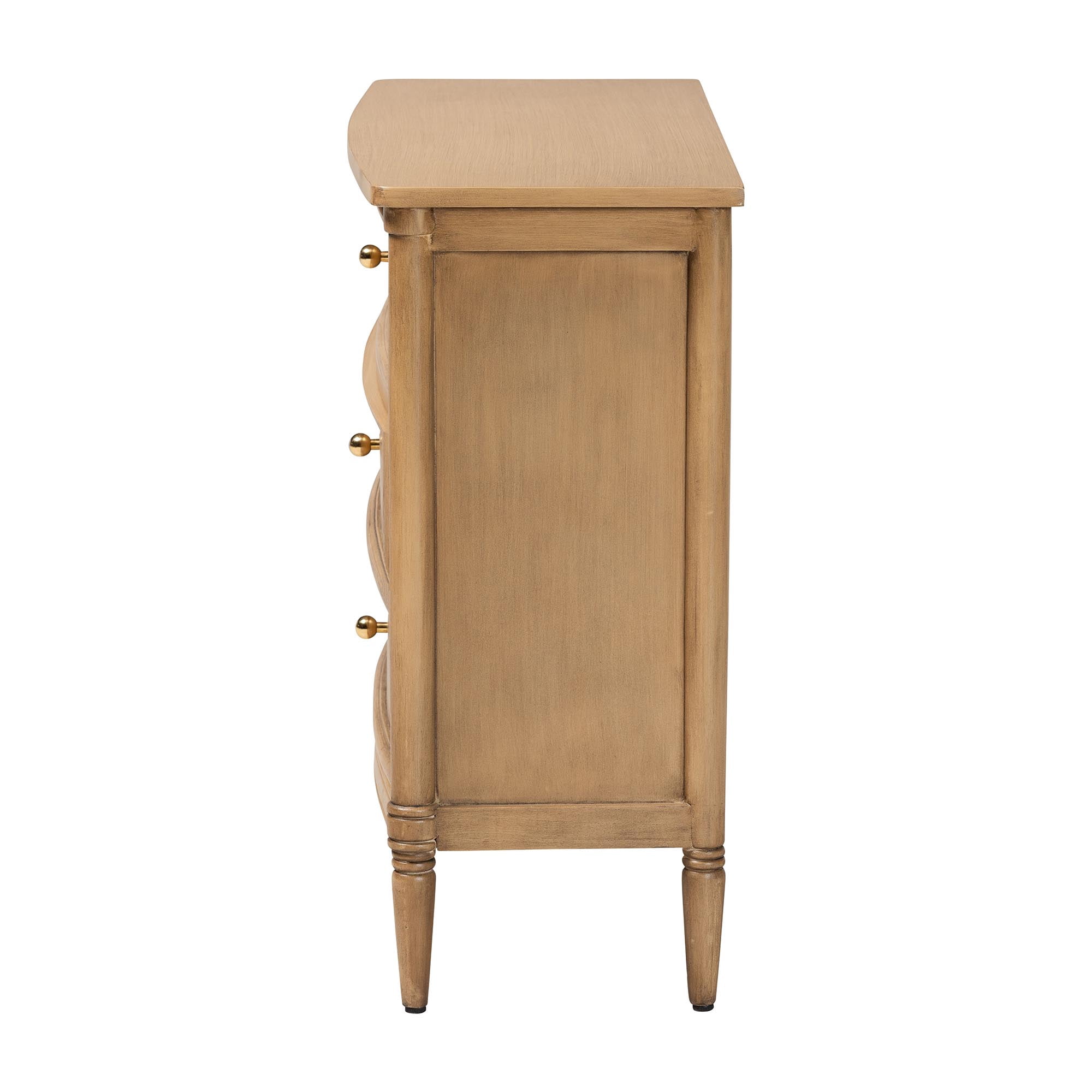 bali & pari Karmel Traditional Chest, 3-Drawer, Light Oak Brown