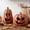 Dark Orange, variant on 2PCS Fall Decor Halloween Decorations Terracotta Pumpkin Decoration Handmade Clay Pumpkin Jack-o-Lantern Halloween Tealight Holder Rustic Farmhouse Fall Home Decor for Table