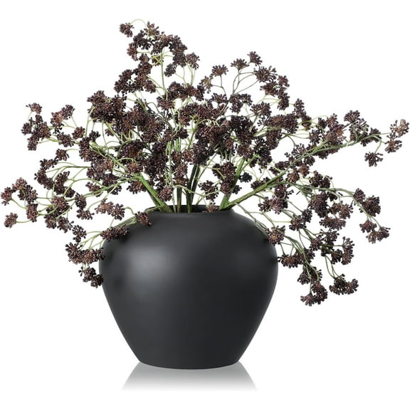 3Pcs Fall Artificial Soft Plum Sedum Berry Stem, 15.7inch Autumn Faux Berry Picks Branches Faux Spray for Home Halloween Thanksgiving Farmhouse Harvest DIY Decorations