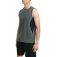 thumbnail image 3 of Aayomet Mens Basic Tank Top Fitness Basketball Training Round Neck Loose Outdoor Running Quick Drying Breathable (AG, L), 3 of 5