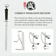 MITSUMOTO SAKARI Honing Steels, 10 inch Knife Sharpening Steel (ABS Handle & Powerful Magnet)
