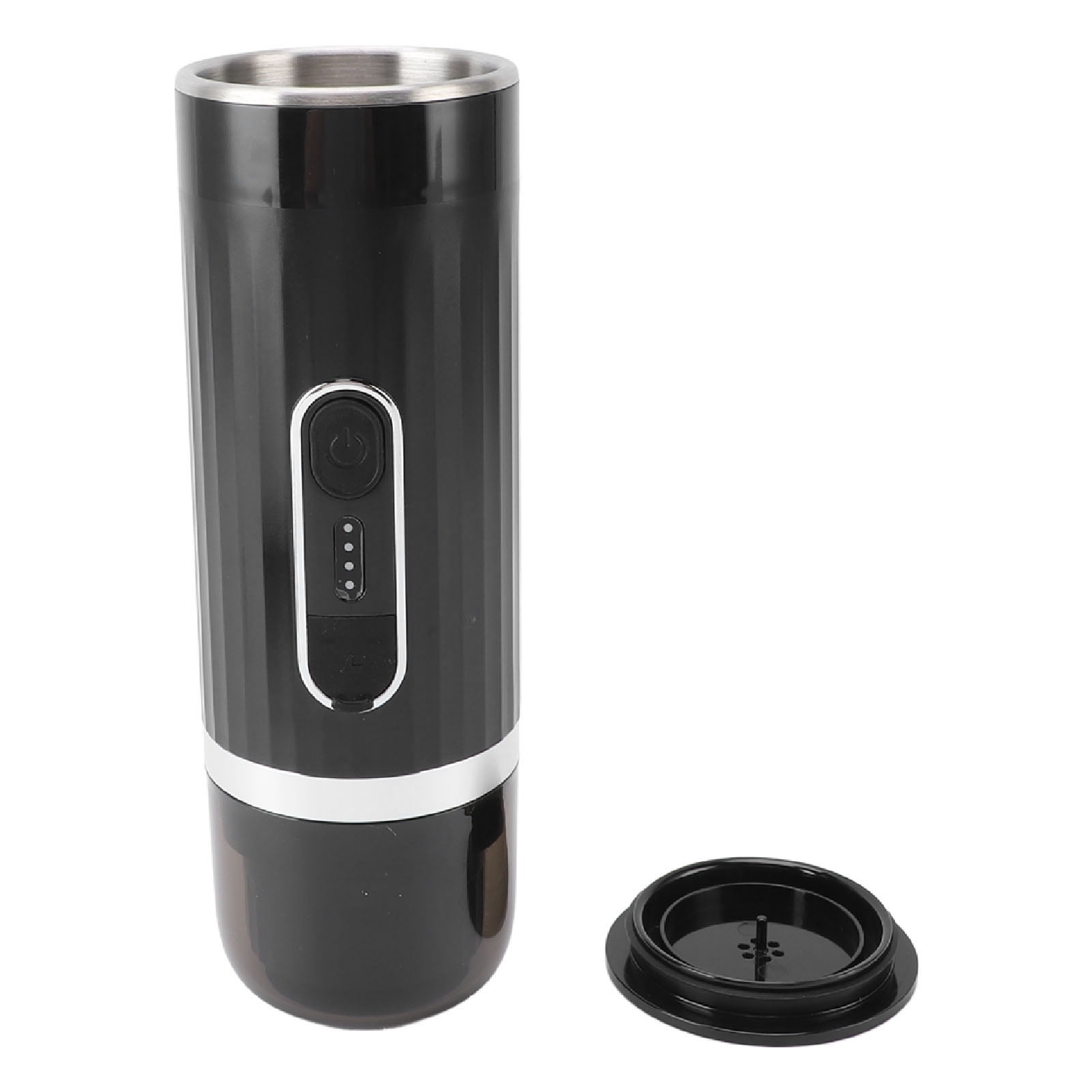 Car Coffee Maker, Portable Electric Coffee Machine 7500mAh Capacity Black 80ml Capacity Leakproof 3 in 1  for Office
