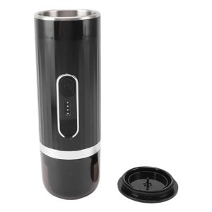 Machine à café de voiture, cafetière électrique portable 7500mAh Capacité noire 80ml Capacités étanches 3 en 1 pour l ' Office