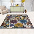 thumbnail image 2 of Yayeee Area Rugs for Living Room 5.2'x4' Non Slip Washable Bedroom Floor Carpet, Blue Flowers, 2 of 5