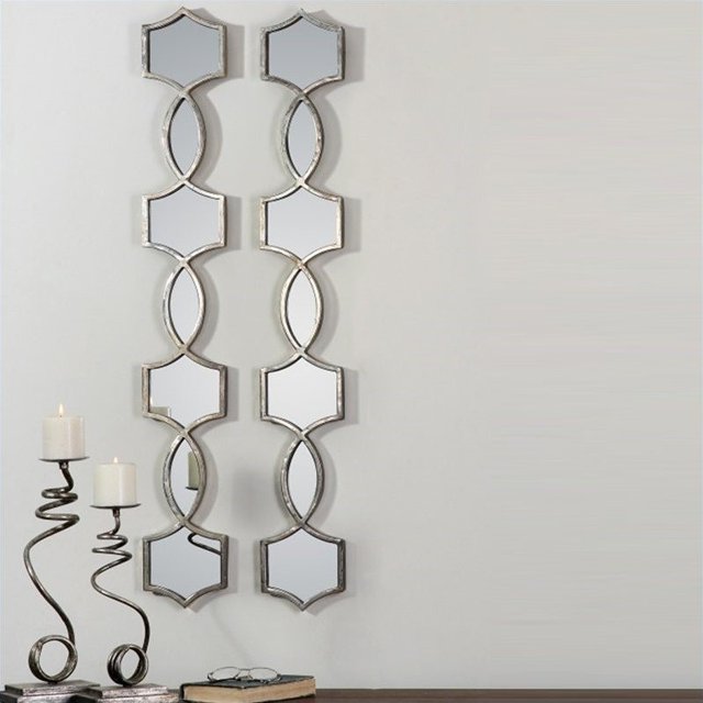 Uttermost Vizela Miroirs en Métal Argent Oxydé (Ensemble de 2)
