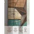 thumbnail image 6 of Western Star Country Texas Chiffon Sheer Curtains 72 Inches Long, Farm Vintage Wood Board 2 Rod Pocket Window Treatment Voile Drapes Curtains for Living Room Bedroom,2 Panels, 52x72In, 6 of 9