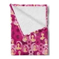 thumbnail image 2 of Women's Day Soft Flannel Fleece Blanket, Pattern of Circular Lady Portraits Symbolic 8 of March Design, Cozy Plush for Indoor and Outdoor Use, 50" x 60", Magenta Baby Pink and Peach, by Ambesonne, 2 of 5