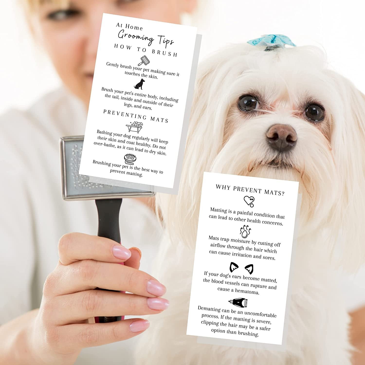 Boutique Marketing at Home Grooming Tips Card 50 Pack inches