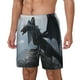 thumbnail image 1 of Balery Valley Gray Dragon Bañador para hombre, shorts de playa de secado rápido con entrepierna y forro de compresión-X-Large, 1 of 6