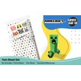 thumbnail image 2 of Up Minecraft Creeper & Animals Twin Sheet Set - 3 Piece Kids Bedding Set, 2 of 7