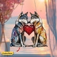 thumbnail image 4 of Personalized Wolf Couple Window Hanging Decor, Custom Name Love Wolves Art, Valentine’s or Anniversary Gift for Animal Lovers, 4 of 4