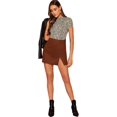 thumbnail image 5 of ORUYROP Jupe Workwear Asymétrique à Recouvrement Solide pour Femme, 5 of 5