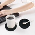 thumbnail image 5 of Silicone Coaster Set of 6 Pieces with Silicone Cup Holder,Drinking Coasters, Cup Mat for Drinks,Live for Hot or Cold Drink Thickened, Non-Slip, Non-Stick, Deep Tray Black (Black)10*0.5cm, 5 of 5