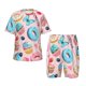thumbnail image 1 of Fotbe Cupcakes and Donuts Pijama Estampada de 2 Piezas para Niños – Ropa de Dormir de Manga Corta Cómoda para Niños y Niñas, Camiseta y Shorts de Algodón-4X-Large, 1 of 6