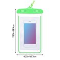 thumbnail image 4 of Leeye Waterproof Phone Pouch IPX8 Dry Bag with Lanyard, Beach Pool Waterproof Case for Phone Keys Cash, Green, 4 of 5